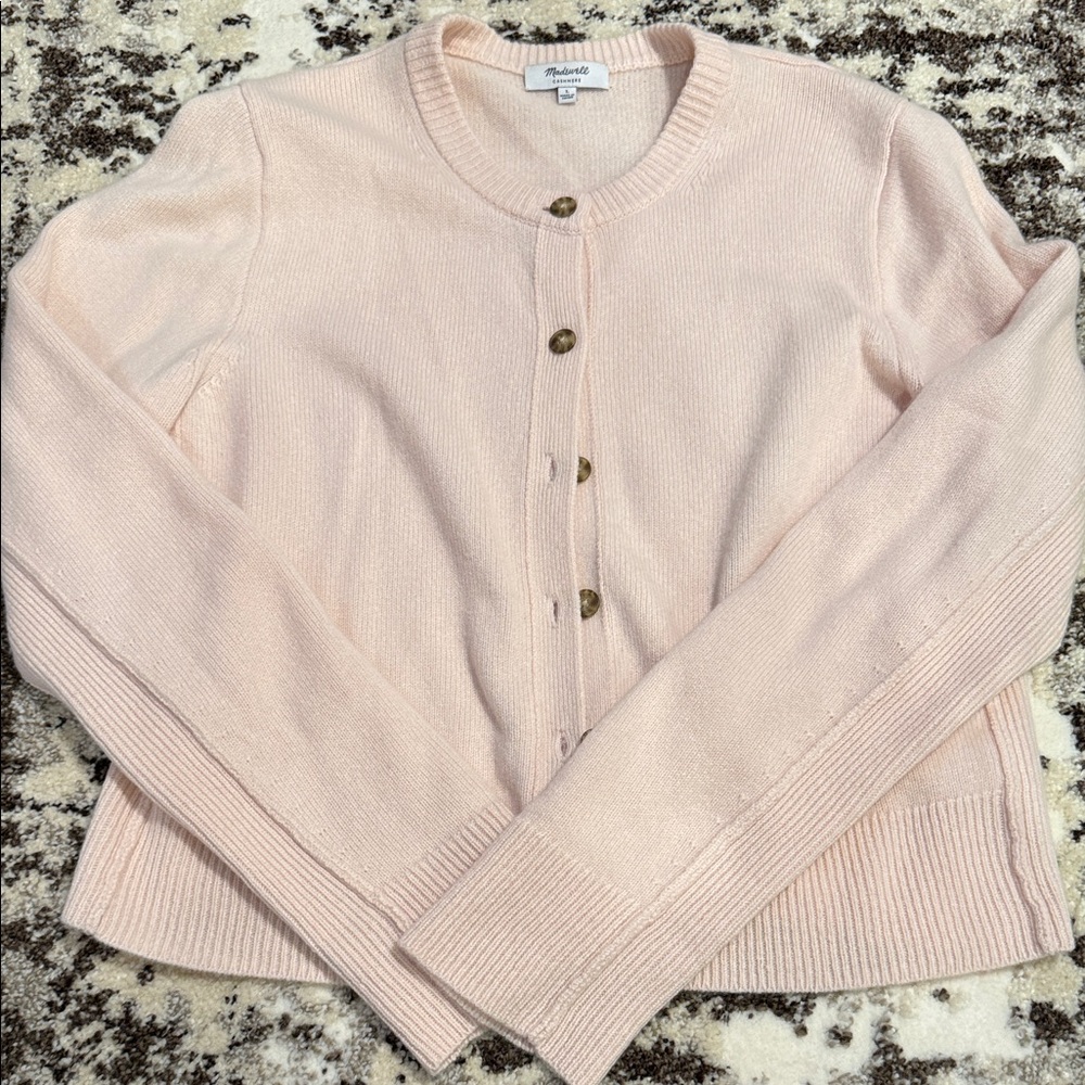 Madewell Blush Button-Up Cardigan